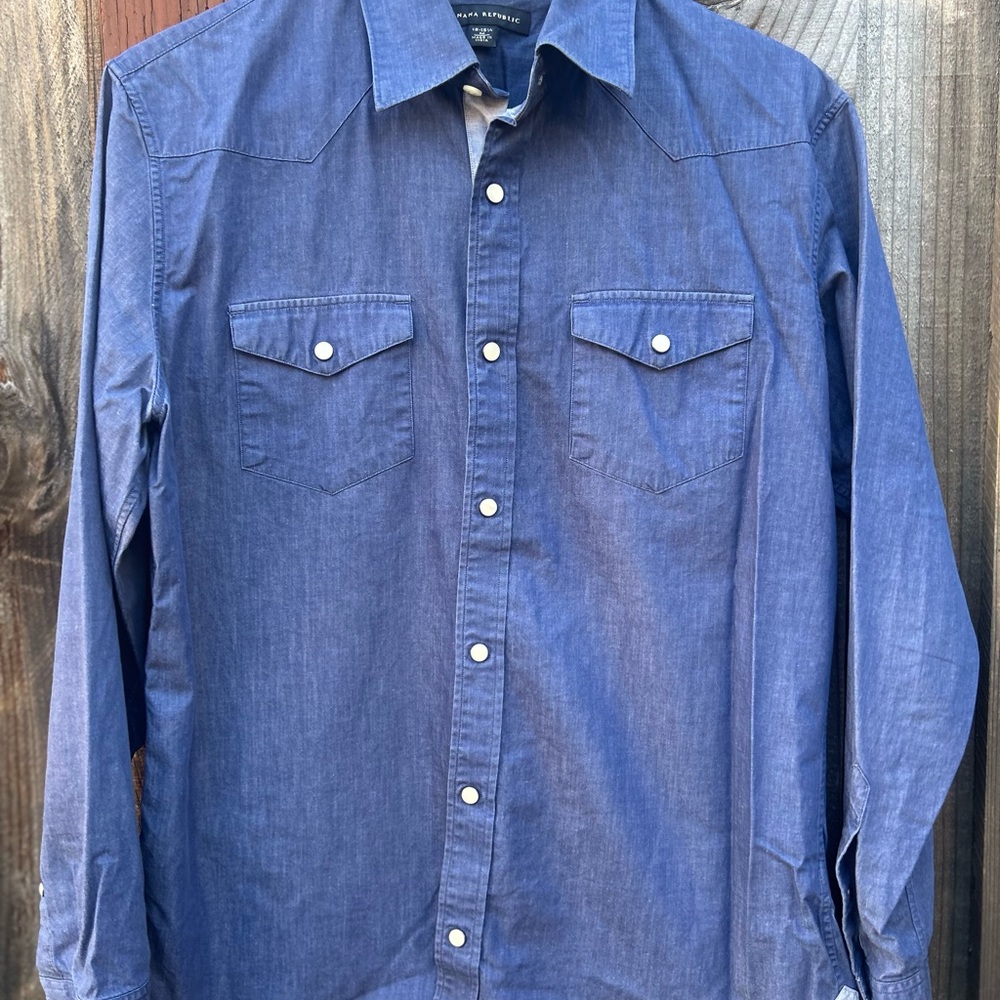 Banana Republic Indigo Button Down Shirt